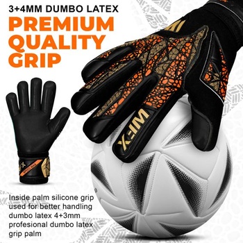 Brankárske rukavice WFX Professional pre deti, mládež, dospelých, mužov, silný úchop, ochrana prstov,