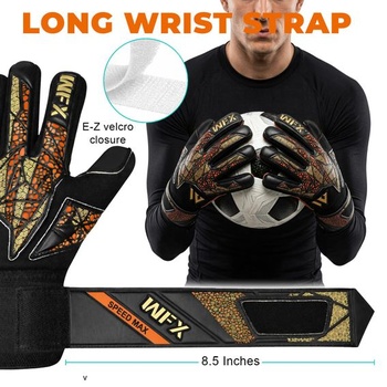 Brankárske rukavice WFX Professional pre deti, mládež, dospelých, mužov, silný úchop, ochrana prstov,