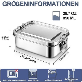 Dětský bento box na oběd, box na oběd s přihrádkami, robustní a nepropustný, svačinový box pro děti