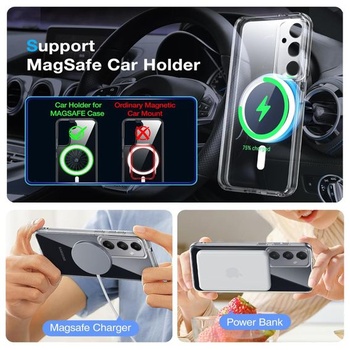 Magnetický kryt na telefón Tawarror pre Samsung Galaxy A05s, priehľadný ochranný kryt pre Samsung