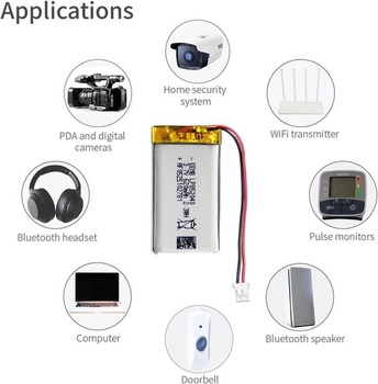 EEMB LiPo baterie, 3,7 V, 620 mAh, dobíjecí lithium-iontová baterie, Li-Polymerová baterie, 3,7 V,