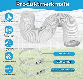 Výfuková hadica s priemerom 150 mm, dĺžka 3 m: výfuková rúrka 5,9 palca/150 mm, čierna, 0,15 m x 3 m