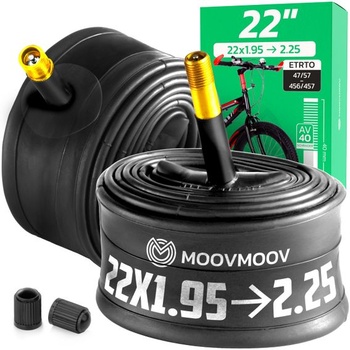 Vnútorná duša do bicykla MoovMoov 22 palcov - Pre plášte 22x1,95, 22x2,0, 22x2,10, 22x2,125 a 22x2,25 s