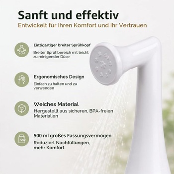 Fľaša na čistenie hrádze T2 500 ml – Prenosný popôrodný bidet pre ženy, jemná intímna starostlivosť, sa