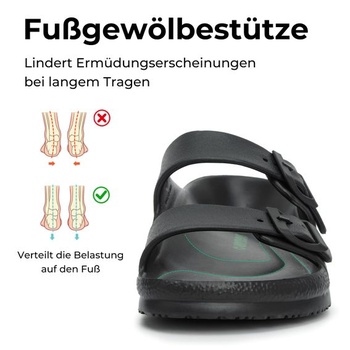 Pantofle SAGUARO EVA pro ženy a muže, lehké outdoorové pantofle, velikosti 37-47 EU, 44 EU, černé