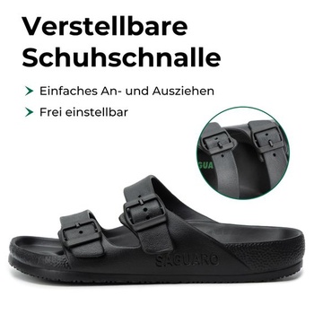Šľapky SAGUARO EVA pre ženy a mužov, ľahké outdoorové šľapky, veľkosti 37-47 EU, 44 EU, čierne