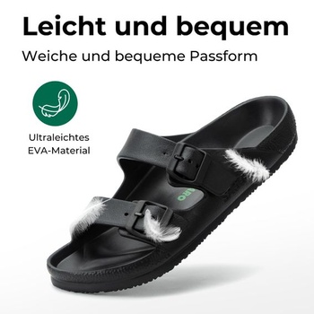 Šľapky SAGUARO EVA pre ženy a mužov, ľahké outdoorové šľapky, veľkosti 37-47 EU, 44 EU, čierne