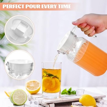 ADERTOS 2dielna plastová kanvica na vodu 600ml s vekom, priehľadná džbánok na vodu, plastová kanvica