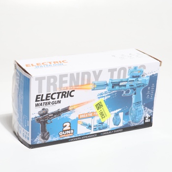 Elektrická vodná pištoľ (balenie 2 kusov), elektrická vodná pištoľ so svetlom, automatické striekacie