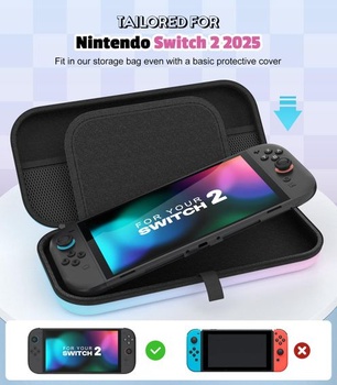 Pouzdro MoKo pro Nintendo Switch 2 (2025) 29,5 x 14,5 x 5,6 cm, gradientní modrá růžová