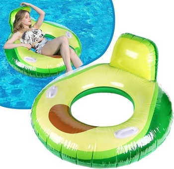 Nafukovací bazénový plavák LATERN Avokádo, 95cm gumový nafukovací plavecký raft, obrí plavecký kruh