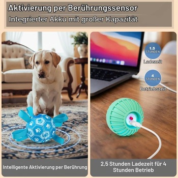 Interaktívne hračky pre psov, psie futbalová loptička pre zábavu, odolné automaticky sa pohybujúce a