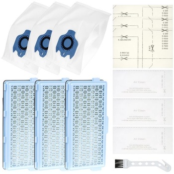 Sada příslušenství QWORK® s filtrem kompatibilní s vysavači Miele: Kompletní HEPA filtr C2/C3,