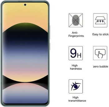 Ochranná fólia z tvrdeného skla AOKUMA kompatibilná s Xiaomi Redmi Note 14 4G/5G, [balenie po 2 ks]