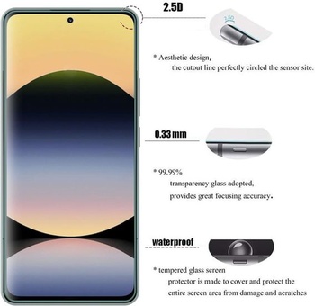 Ochranná fólia z tvrdeného skla AOKUMA kompatibilná s Xiaomi Redmi Note 14 4G/5G, [balenie po 2 ks]