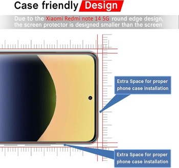 Ochranná fólia z tvrdeného skla AOKUMA kompatibilná s Xiaomi Redmi Note 14 4G/5G, [balenie po 2 ks]