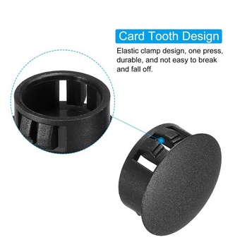 PATIKIL 20mm krytky pre vŕtané otvory 60 ks záslepiek do zapustených otvorov čierne Priemer: 20 mm