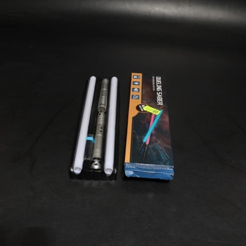 Svetelný meč pre deti, svetelný meč s nabíjaním cez USB-C, RGB 15 farieb 2 v 1 svetelný meč,