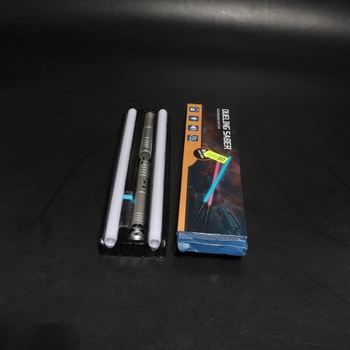 Světelný meč pro děti, světelný meč s nabíjením přes USB-C, RGB 15 barev 2 v 1 světelný meč,