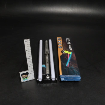 Svetelný meč pre deti, svetelný meč s nabíjaním cez USB-C, RGB 15 farieb 2 v 1 svetelný meč,