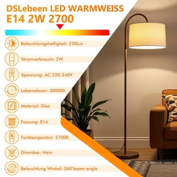 E14 LED žiarovka do chladničky 2W teplá biela 2700K 250lm, balenie po 2 kusoch 2W teplá biela 2700K