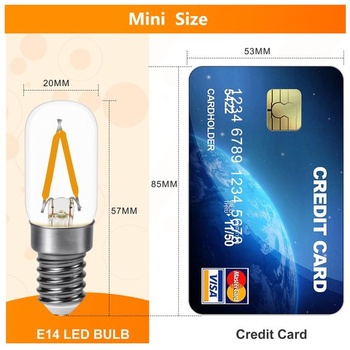 E14 LED žiarovka do chladničky 2W teplá biela 2700K 250lm, balenie po 2 kusoch 2W teplá biela 2700K
