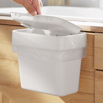Kuchyňský odpadkový koš, závěsný koš s víkem, kompostér 2,8 l