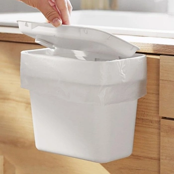 Kuchynský odpadkový kôš, závesný kôš s vekom, kompostér 2,8 l