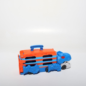 Prepravné vozidlo s dinosaurami - 3 v 1 autíčko s vyhadzovacím mechanizmom, skladacia prenosná dráha pre