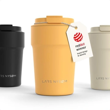 LARS NYSØM Thermobecher 380ml - Káva so sebou - Káva so sebou becher Horčica žltá - Prášok 380 ml