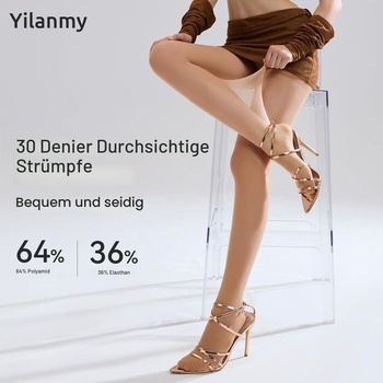 Pančuchy Yilanmy Tummy Control pre ženy, priehľadné, 2 páry, stredná, farba pleti