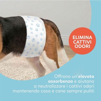 Hygienické plienky Aqpet pre psov s nastaviteľným lepiacim uzáverom, odolné voči zápachu, jednorazové