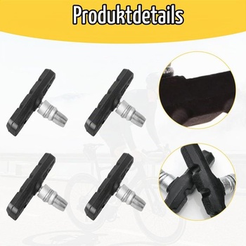 8 brzdových doštičiek V-Brake, brzdové čeľuste pre bicykle, ráfikové brzdy, dĺžka 70 mm,