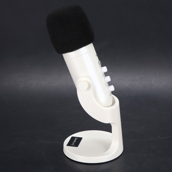 Stolný mikrofón Zealsound K66 biely