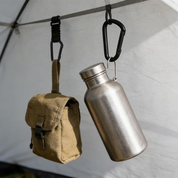 10 veľkých karabín, 75mm hliníkové kľúčenky s D-krúžkami, odolné proti korózii pre outdoorové