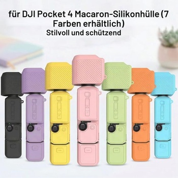 Silikónové puzdro pre DJI Osmo Pocket 4, ochranný kryt so silikónovým stojanom a pútkom na ruku
