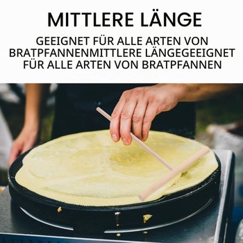 Dvojdielne drevené rozmetadlá na palacinky Cobee, príslušenstvo na obracanie palaciniek v tvare T,