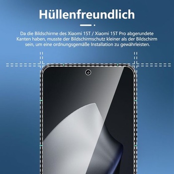 NOVINKA, balenie 3 kusov, tvrdené sklo pre Xiaomi 15T, Xiaomi 15T Pro (6,83 palca), odolné proti