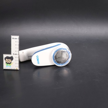 Conair Lint Remover, batériový holiaci strojček na odevy a látky, ergonomická rukoväť, biela/modrá,