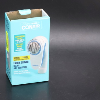 Conair Lint Remover, batériový holiaci strojček na odevy a látky, ergonomická rukoväť, biela/modrá,