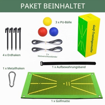 Golfová podložka, tréningová golfová podložka s okamžitou spätnou väzbou, prenosná pomôcka pre