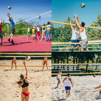 SIVENKE Skládací volejbalová síť Standard 9,5 m x 1 m Náhradní volejbalová síť Zahradní/plážová