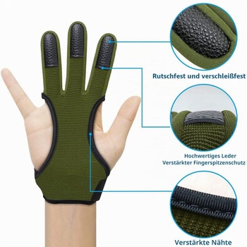 Rukavice Seektop Traditional Lukostreľba, ochranné 3prstové rukavice pre deti, mládež, dospelých a