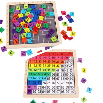 Montessori matematická hračka na počítanie stoviek, drevená, 3 roky