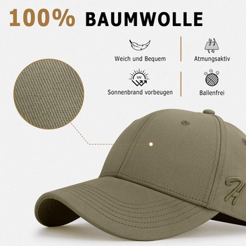 Baseballová čepice HASAGEI pro muže a ženy, 100% bavlna, nastavitelná, armádně zelená
