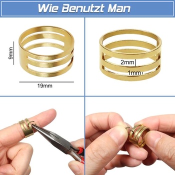 TOAOB 2300 kusov starých bronzových krúžkov, 3 mm až 10 mm, 7 veľkostí, delené krúžky