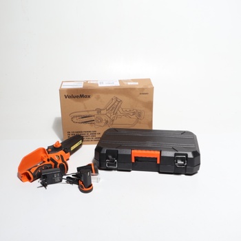 Mini řetězová pila ValueMax s 2 bateriemi 2000 mAh, 11cm/4palcová mini elektrická řetězová pila 12V