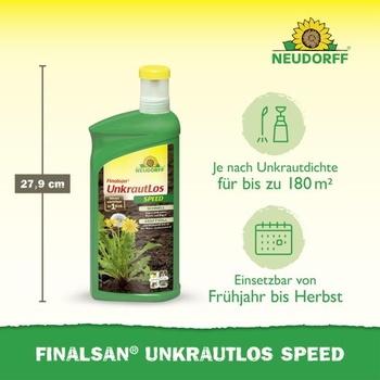 Neudorff Finalsan Weed-Free Speed ​​– Rýchlo pôsobiaci herbicíd proti burine, machu a riasam.