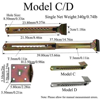 Nastaviteľné pánty zdvíhacie tyče, pánty s mechanizmom pre nastavenie uhla, zdvíhacie pánty, výška