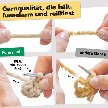 Gründl Funny Uni Chenille Wool, 2 klubíčka po 100 g, béžová